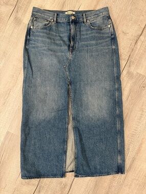 Madewell Straight Indigo Denim Jean Skirt Size 30 Women’s